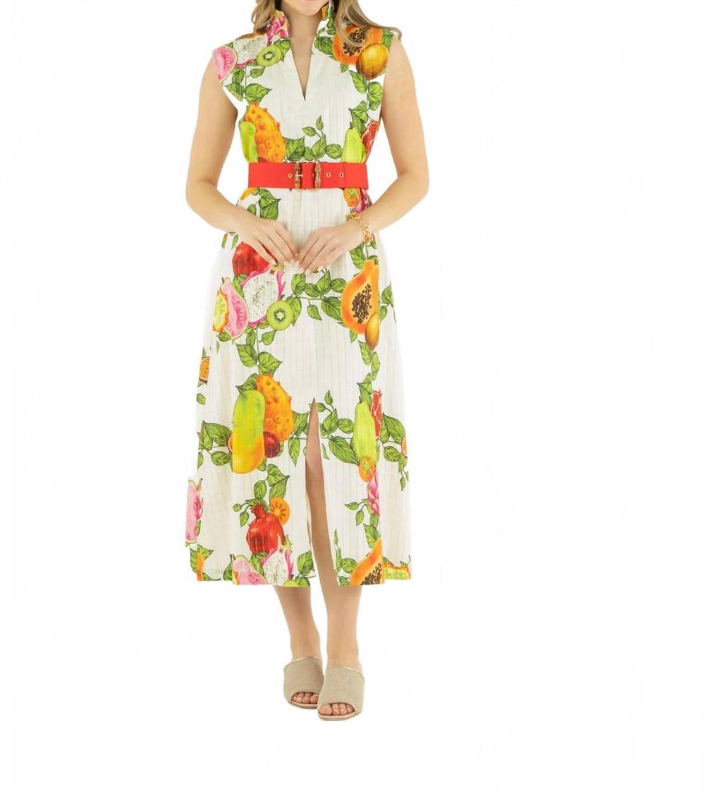 NEW EMILY MCCARTHY roma midi dress in trellis grove